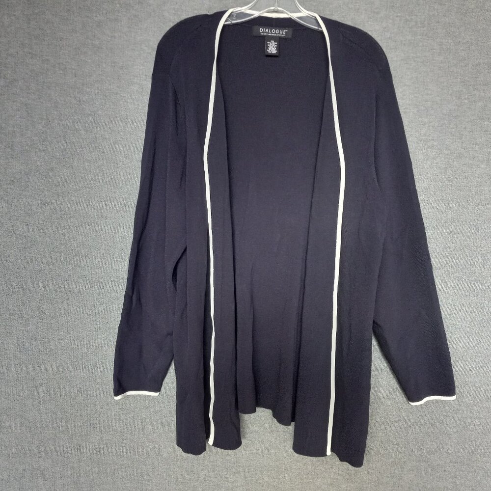 Dialogue Open Cardigan Viscose Blend